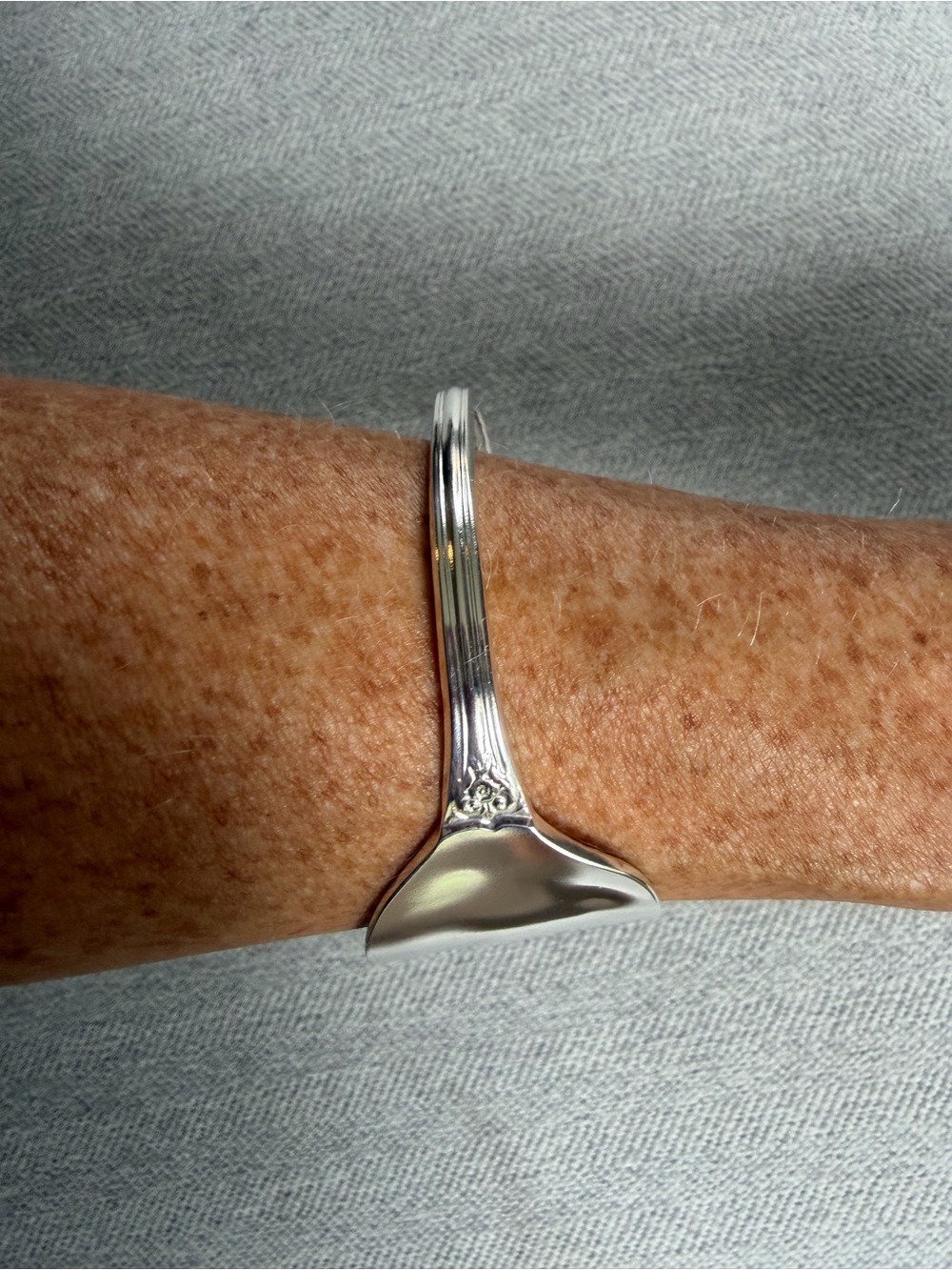 Silverware Bangle Bracelet - Picture 7 of 9